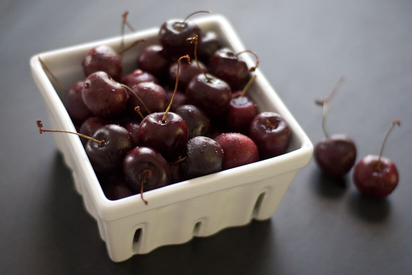 carton of fresh cherries carton of fresh cherries