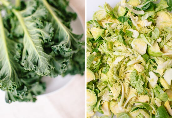 kale and brussels sprouts