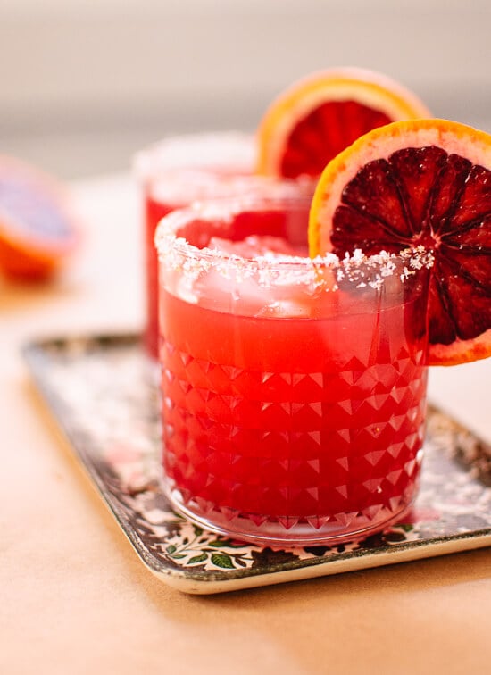 Skinny Blood Orange Margaritas - cookieandkate.com