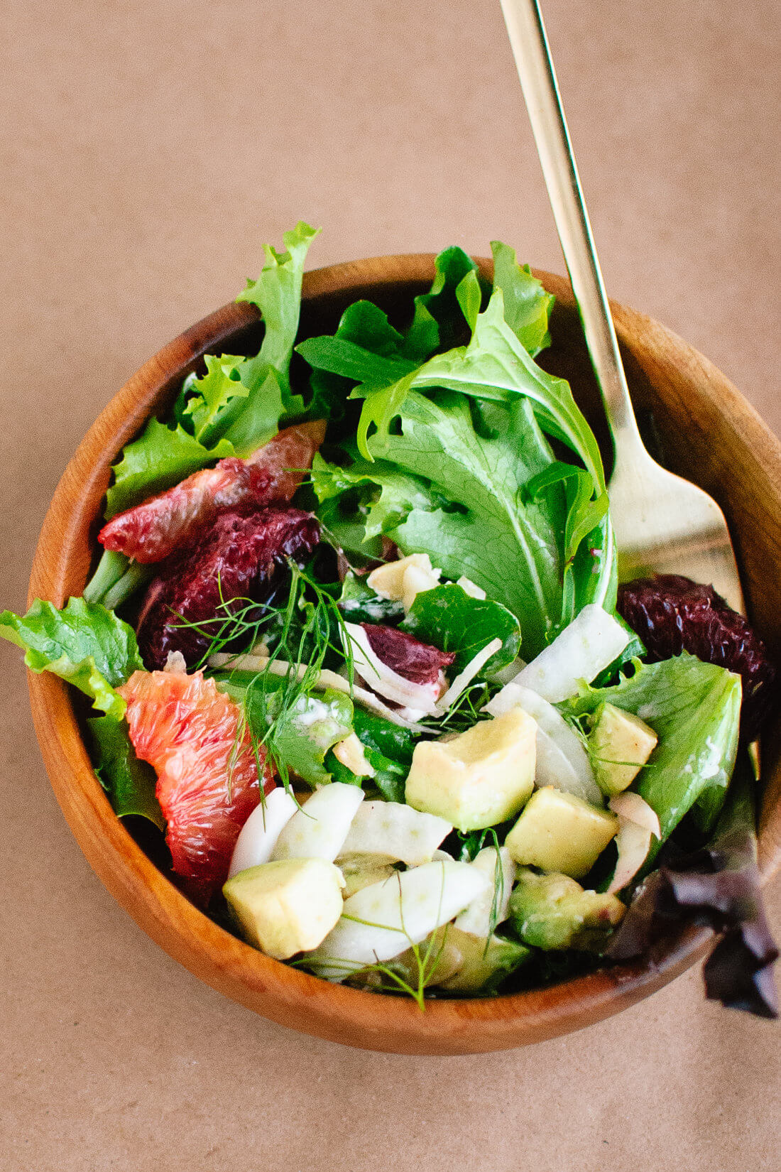 Blood Orange, Fennel and Avocado Salad with Lemon Citronette
