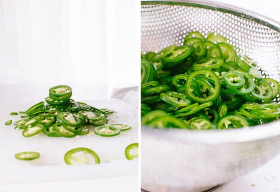 sliced jalapeรฑos