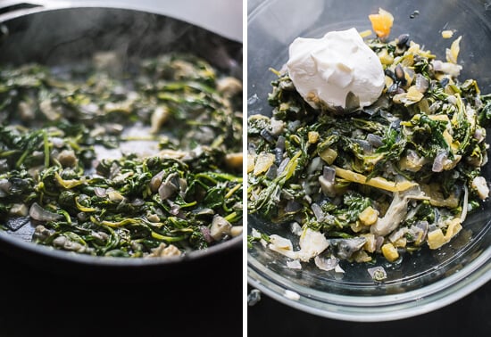 how to make spinach artichoke enchiladas