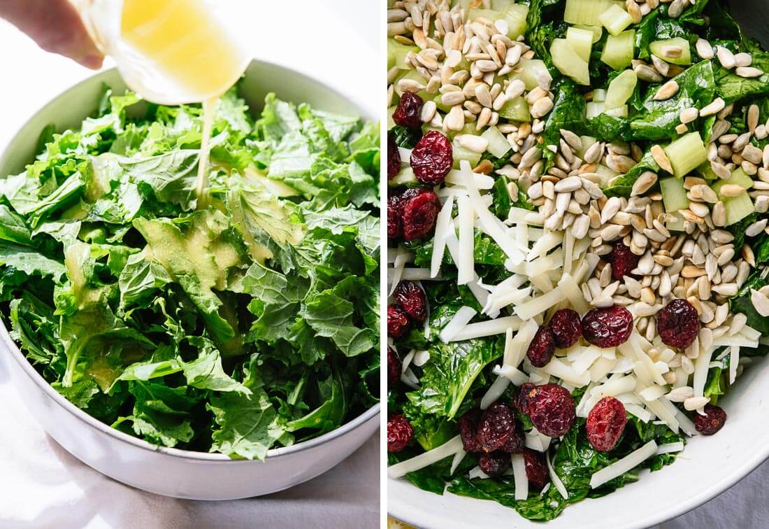 massaged raw broccoli rabe salad