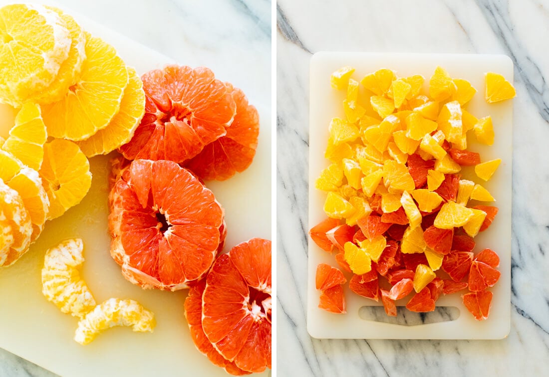 grapefruit and orange slices