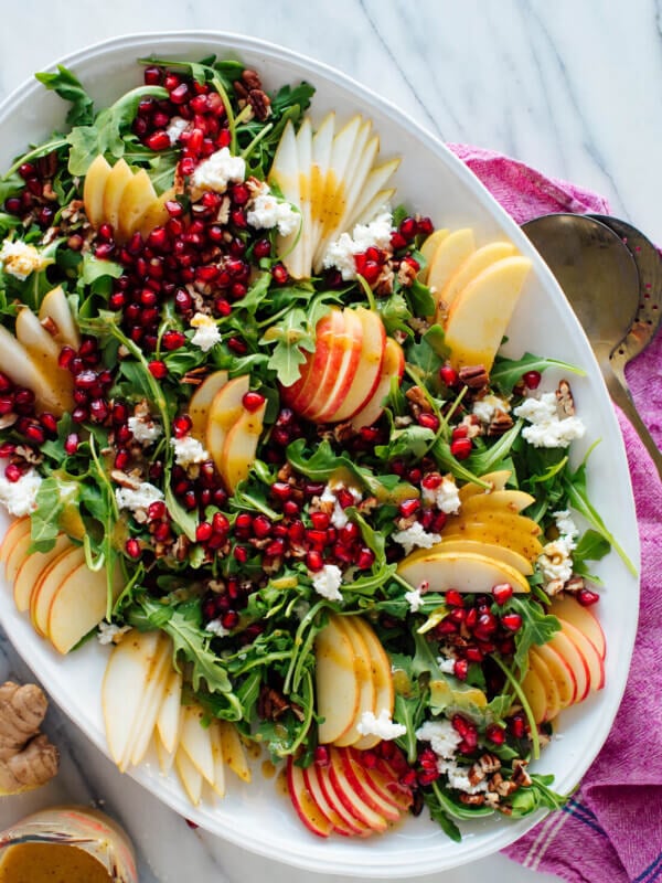 pomegranate pear arugula salad recipe