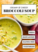 creamy cheesy broccoli soup recipe
