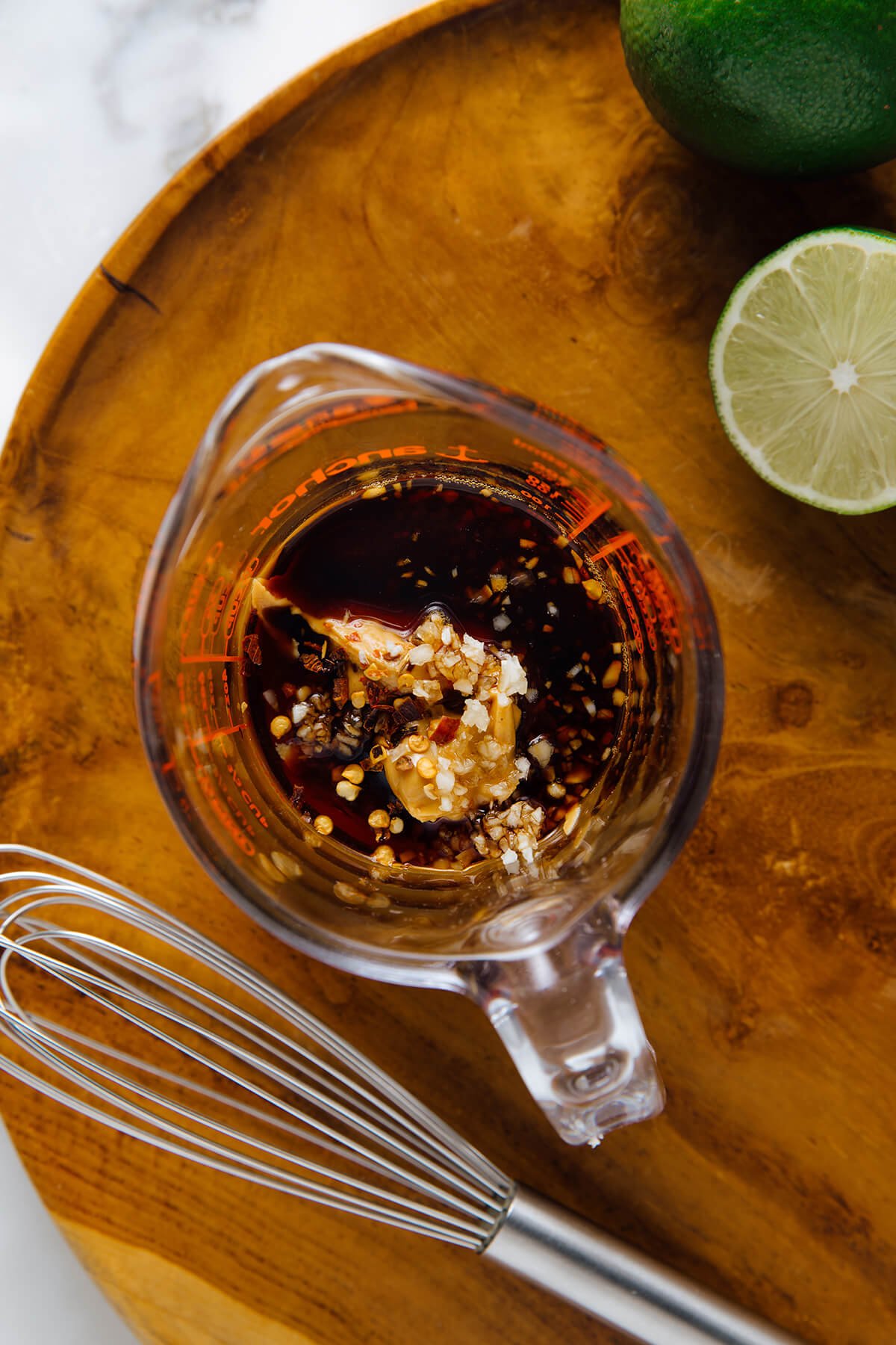 peanut dressing before mixing